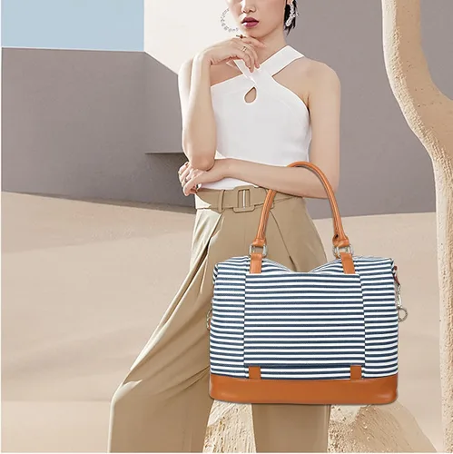 Vista 52 de BLUBOON Bolsas de viaje con cremallera, bolsa de lona para mujer, bolsa de fin de semana para mujer, bolsa de lona para llevar en la bolsa de lona