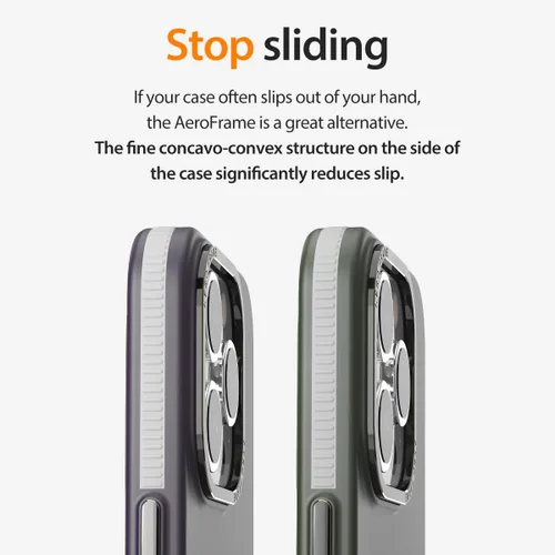 Vista 7 de araree Aero Frame - Funda diseñada para iPhone 15, compatible con MagSafe, policarbonato duro, delgada, translúcida, mate, antideslizante, cuerpo