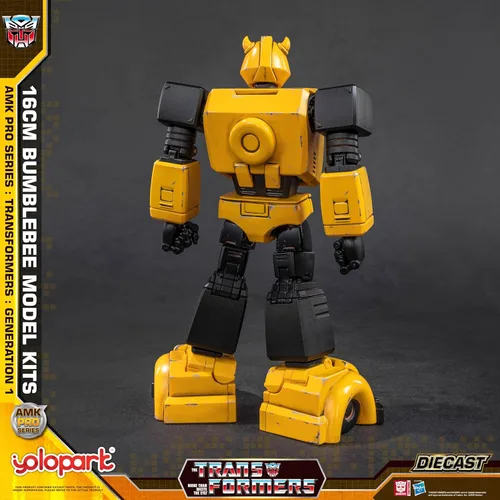 Vista 7 de YOLOPARK Transformers G1 Bumblebee - Figura de acción fundida a presión, serie AMK PRO de 6.3 pulgadas, juguetes transformadores altamente