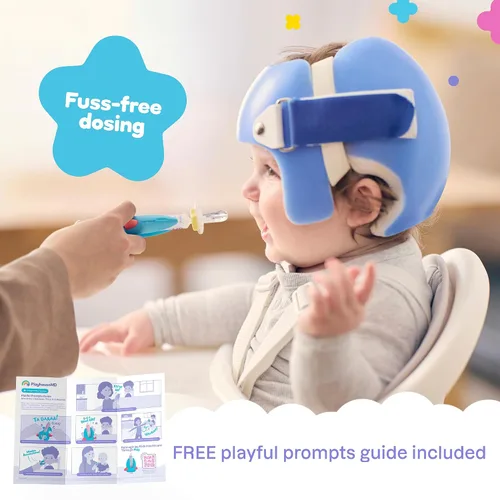 Vista 7 de Dispensador de medicina Playhouse MD, Rocket - Jeringa de medicación líquida para recién nacidos, bebés, niños pequeños y niños de preescolar - Kit