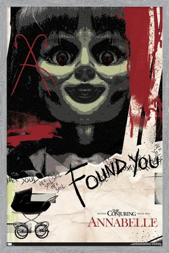 Vista 13 de Trends International Annabelle - Póster de pared de Found You, 14.725 x 22.375 pulgadas, versión enmarcada de madera de granero