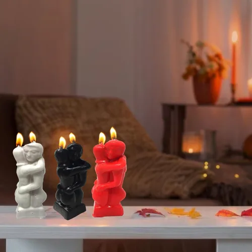 Vista 7 de Vrinda ® Vela decorativa Pareja Erótica Surtido (Negro)