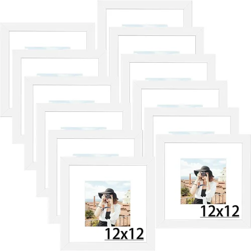Vista 187 de Picrit - Juego de 12 portarretratos de 4 x 6 pulgadas, para fotos de 3.5 x 5 con paspartú o 4 x 6 pulgadas sin paspartú, marcos para colgar