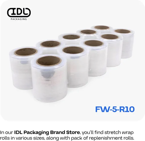 Vista 7 de IDL Packaging Mini rollo de envoltura elástica de 5 pulgadas x 1000 pies