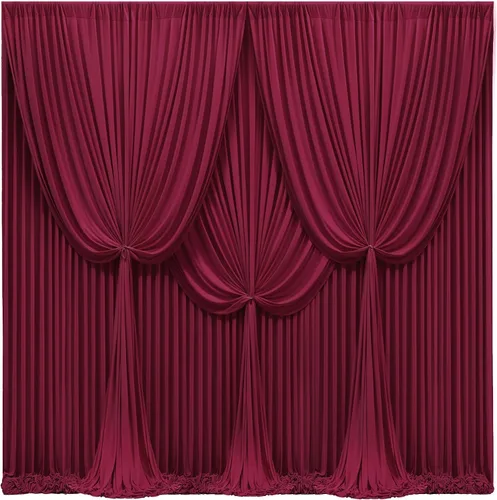 Vista 16 de Cortinas de fondo azul bebé de 8 x 10 pies para bodas, cortinas de fondo de poliéster sin arrugas, para baby shower, fiestas de cumpleaños