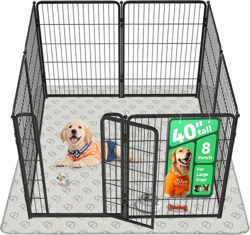 Vista 97 de FXW Homeplus Unleashed Corralito para Perros de Interior - Juego Sin Estrés y Seguro, Resistente de 24 Pulgadas 2 Paneles Corralito para Cachorros