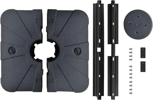 Vista 5 de EliteShade USA - Base de sombrilla para patio de 33" x 33", cuadrada, rellena de arena/agua, soporte de sombrilla negro