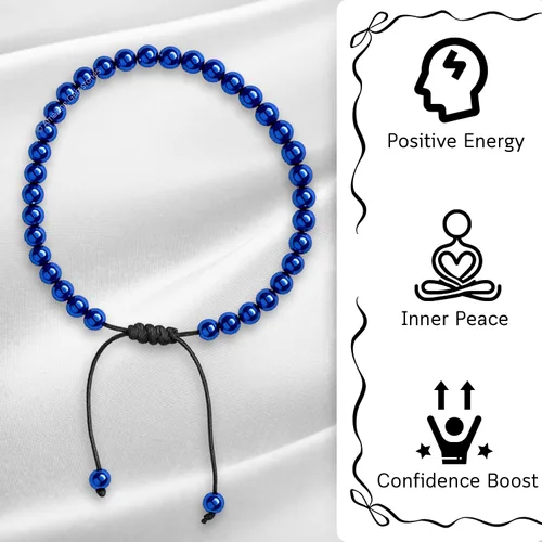 Vista 6 de Amazing Gemstone Crystal Anklet Ankle Bracelets for Women - Waterproof Beaded Healing Crystal Anklets, Plus Size Chakra Gemstone Bead Anklet