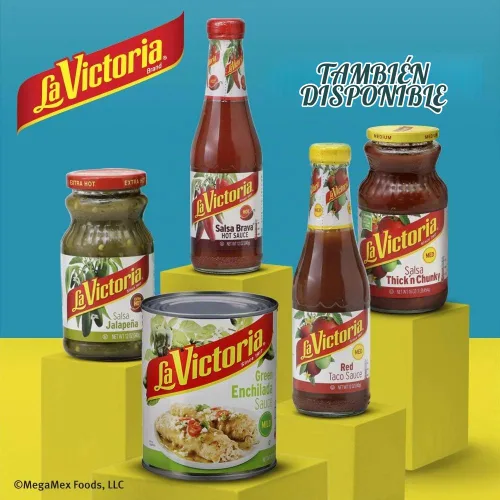 Vista 6 de Salsa para Tacos Roja La Victoria, Suave, 15 Onzas