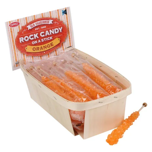 Vista 50 de Palitos de caramelo de roca extragrandes: 12 paletas de cereza rosa – envueltas individualmente – Palitos de caramelo de roca de cristal