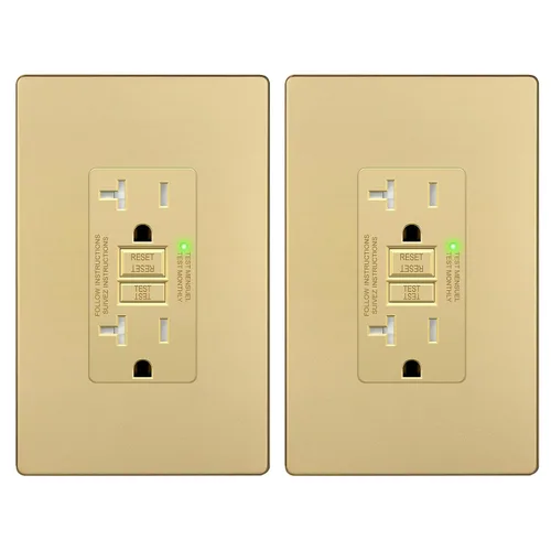 Vista 11 de LIDER Salida GFCI de 20 amperios, receptáculo GFCI, autocomprobación Dorado