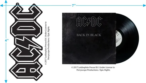 Vista 6 de Popfunk ACDC Back in Black Logo Sudadera con capucha
