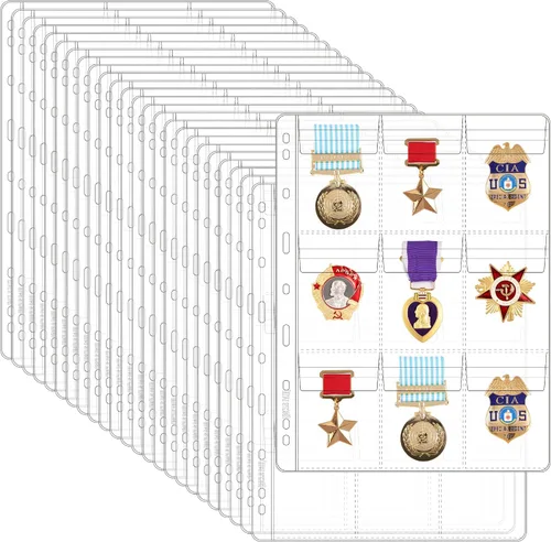 Vista 20 de 120 bolsillos de bolsillo para monedas, 2.480 x 2.638 in, colección de 12 bolsillos (2.480 in x 2.638 in cada bolsillo)