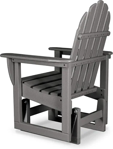 Vista 4 de POLYWOOD ADSGL-1BL Classic Adirondack Glider Chair, Black