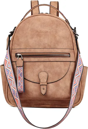 Vista 5 de FADEON Bolsos cruzados para mujer y bolso mochila Colección Marrón