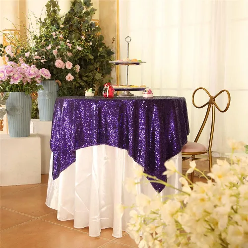 Vista 56 de Eternal Beauty Mantel rectangular cuadrado de 50 x 50 pulgadas para tartas, postres, exposiciones, fiestas, eventos de cumpleaños