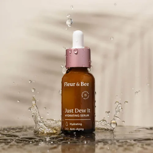Vista 2 de Fleur & Bee - Suero facial hidratante y antienvejecimiento con ingredientes naturales, 100% veganos, suero de ácido hialurónico para pieles