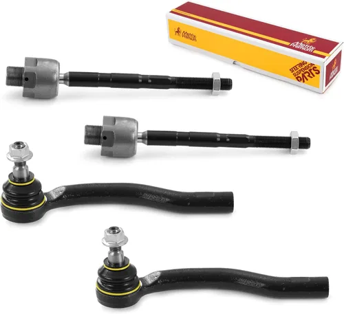 Vista 70 de Metrix Premium Chassis Parts - Kit de 4 piezas de extremos de barra de acoplamiento frontal exterior e interior compatible con Nissan Pathfinder