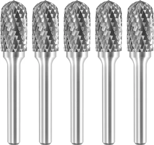 Vista 11 de Lima giratoria de carburo de tungsteno SC-3, forma cilíndrica de extremo de punta de bola, corte doble para brocas de amoladora de troquelado