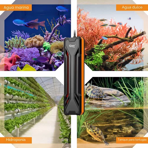 Vista 7 de hygger Calentador para Acuarios 300W/500W/800W/1000W, Calentador Sumergible para Tanque de Peces con Controlador LED Digital y Sistema Inteligente