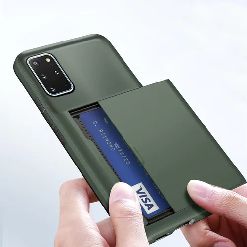 Vista 7 de Asuwish Funda para Samsung Galaxy S20 Plus/S20 Plus 5G con protector de pantalla de vidrio templado y tarjetero tipo cartera, funda rígida híbrida