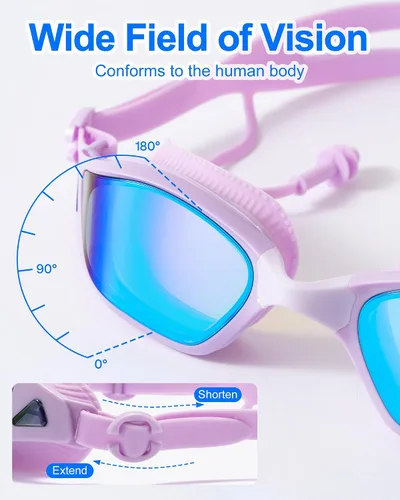 Vista 6 de Swim Goggles Anti-Fog UV Protection Leak-Proof Swimming Goggles for Men Women Teens Adults Pool Swim Glasses