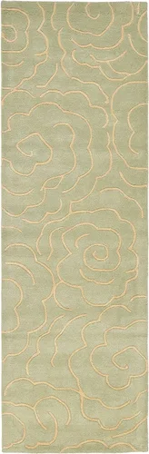 Vista 14 de SAFAVIEH Soho Collection SOH812B - Alfombra decorativa suave de lana y viscosa de 2 x 3 pies, hecha a mano, color azul claro y marfil