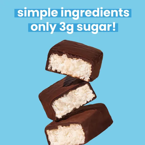 Vista 3 de UNREAL Barras de Chocolate Oscuro con Coco (Bolsa Tamaño Económico) Veganas, 3g de Azúcar y 3 Ingredientes Simples Sin OMG, Sin Gluten