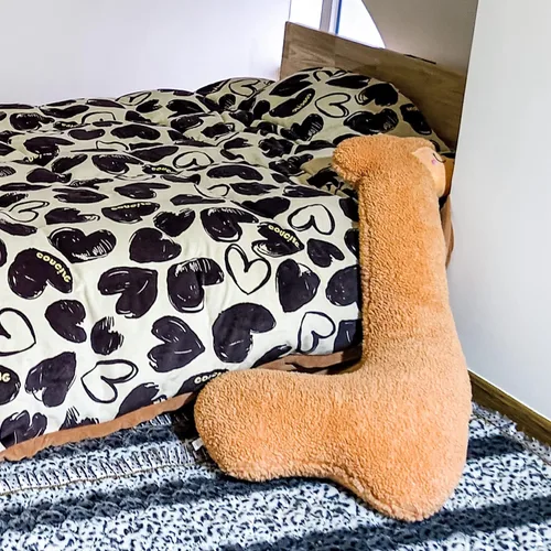 Vista 3 de Almohada de Felpa de Alpaca Llama - Almohada Gigante de Felpa de Alpaca de Cuerpo Largo de 29" - Regalo para Esposa Niña Novia Cumpleaños San Marrón