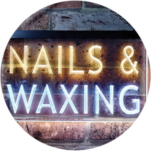 Vista 18 de ADVPRO Nails Waxing Beauty Salon Display Dual Color LED Neon Sign Blue & Red 12" x 8.5" st6s32-i0358-br