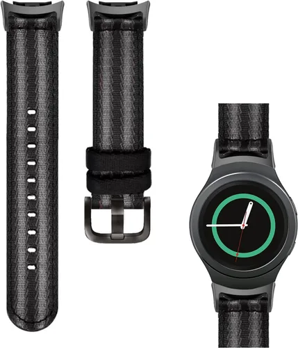 Vista 12 de Correa de nailon tejida compatible con Samsung Gear S2 SM-R720/SM-R730 Smartwatch de ajuste rápido suave transpirable correa deportiva de repuesto