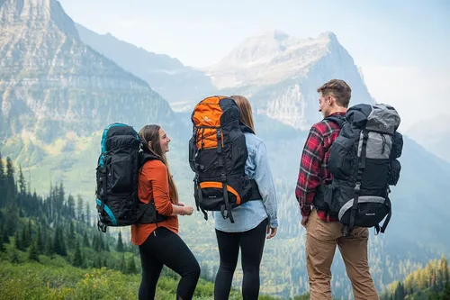 Vista 7 de Teton 65L Scout Internal Frame Backpack for Hiking, Camping, Backpacking, Travel, Rain Cover Included, Black Negro