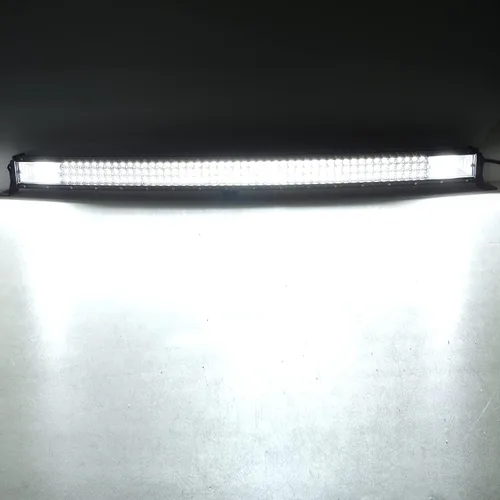 Vista 6 de Willpower Barra de luz LED curvada de 52 pulgadas, 675 W, combo de luces LED todoterreno con conector DT, arnés de cableado, luces de conducción