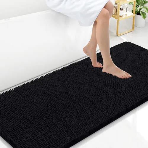 Vista 175 de Arotive Alfombras de baño de felpilla extrasuaves y absorbentes, de 24 x 16 pulgadas, lavables a máquina, parte trasera de goma antideslizante