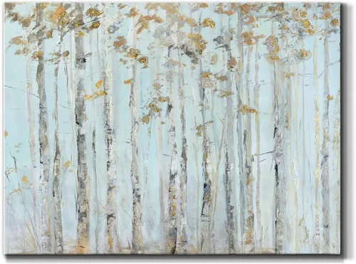 Vista 54 de Renditions Gallery Arte de pared de bosque otoñal, decoración de lienzo premium envuelto en galería, listo para colgar, 12L x 8A, impresión hecha