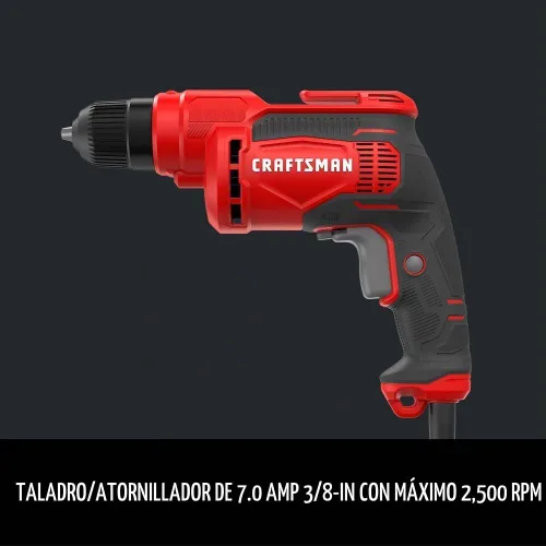 Vista 3 de CRAFTSMAN Taladro/Destornillador Eléctrico de 3/8 pulgadas (7 Amperios) (CMED731)