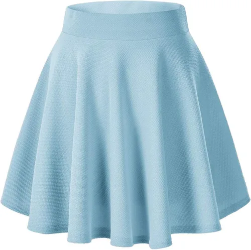 Vista 10 de Urban CoCo Falda básica versátil elástica de estilo patinadora, de corte acampanado, para mujer #13