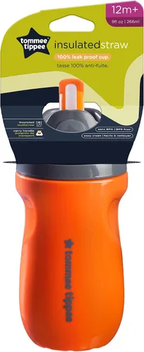 Vista 6 de Tommee Tippee - Botella aislada con popote Superstar, para mayores de 12 meses, 9 onzas / 265 ml, paquete de 1 botella de agua para niños pequeños