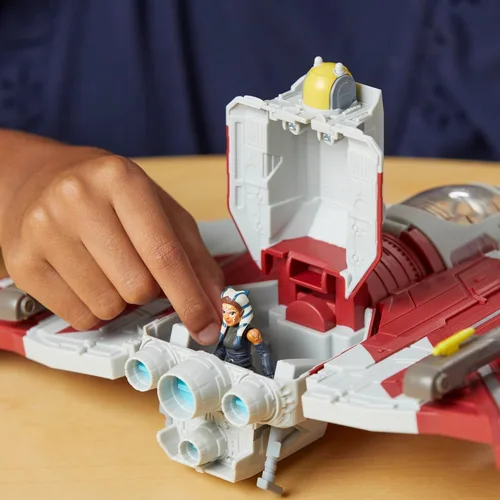 Vista 3 de STAR WARS Mission Fleet T-6 Jedi Shuttle, juego de figuras de acción Ahsoka a escala de 2.5 pulgadas, barcos, juguetes para niños y niñas de 4 años
