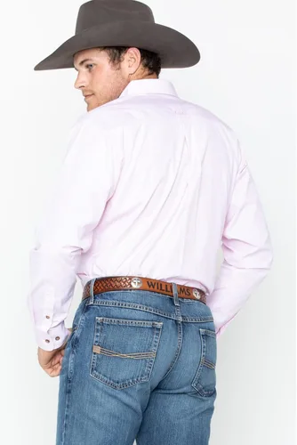 Vista 2 de ARIAT Camisa de rayas Pro Series Dayne Mini Stripe para hombre, Taeger - Pala francesa