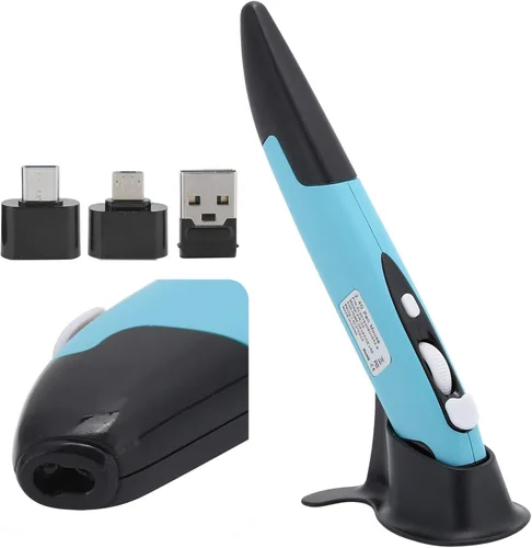 Vista 5 de CCYLEZ Pluma óptica, Pluma portátil, 2.4GHz Pen óptico USB Notebook Ratón, Computadoras de escritorio Smart TVs Pen Universal PR 03