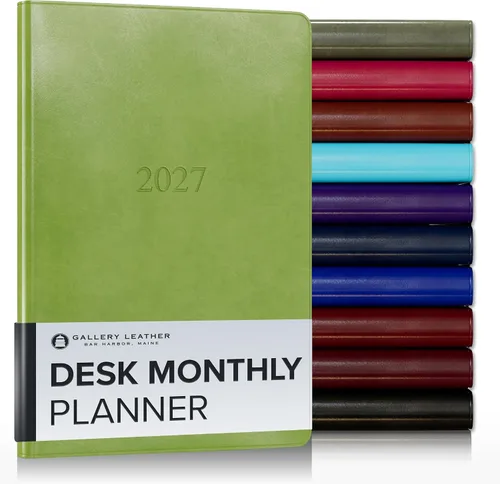Vista 21 de Gallery Leather Agenda mensual grande 2026-2027 Acadia Navy