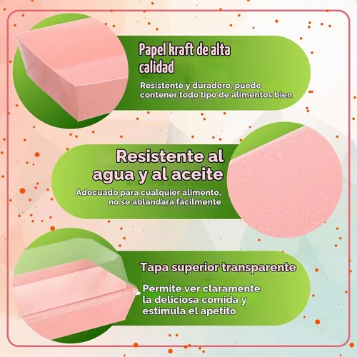 Vista 3 de Gejoy - 100 cajas de charcutería de 2 tamaños con tapas transparentes