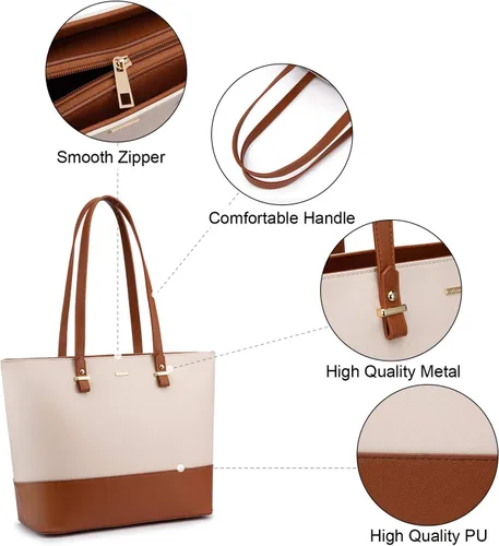 Vista 5 de Juego de 3bolsos de mano para mujer, bolso estilo boho tipo bandolera para llevar colgado del hombro