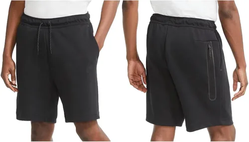 Vista 3 de Nike Tech - Pantalones cortos de forro polar para hombre, Negro