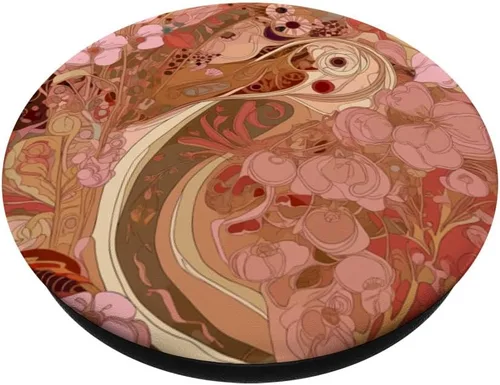 Vista 2 de PopSockets Art Nouveau Flores, jardín y naturaleza floral PopSockets intercambiables PopGrip