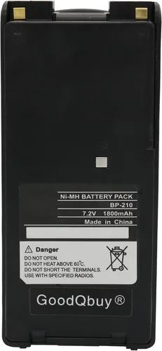 Vista 2 de BP-210 1800mAh Reemplazo de radio bidireccional Ni-MH Batería para radios ICOM BP-209 BP-222 BP-209N BP-210N BP-222N IC-A6 IC-A24 IC-F30GT IC-F30GS