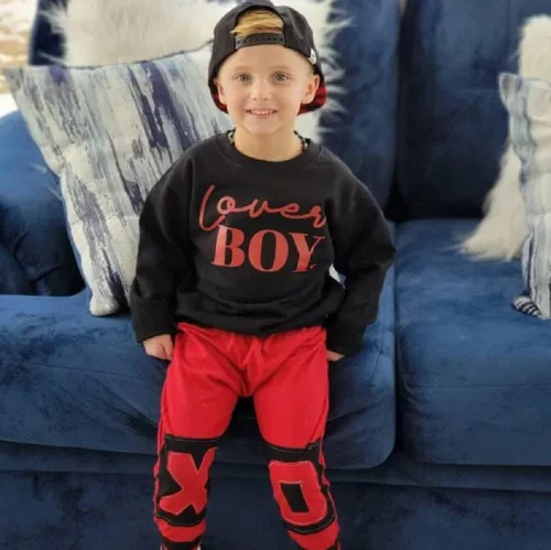 Vista 93 de Traje de San Valentín para bebé, niña, niño, traje de San Valentín, sudadera de manga larga con estampado de corazón