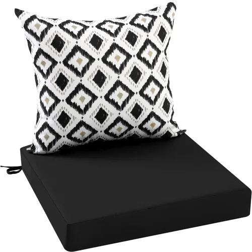 Vista 9 de idee-home Cojines impermeables para asiento de exteriores, para muebles de patio, cojines de repuesto para asiento profundo Hampton Bay