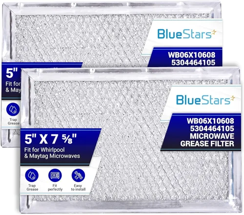 Vista 8 de BlueStars WB06X10608 5304464105 Filtro de grasa para microondas 5 x 7-5/8 pulgadas de repuesto - Compatible con microondas Frigi.daire GE